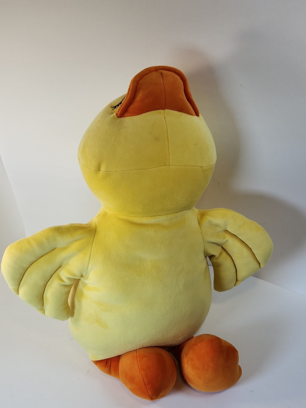 Plush Yellow Sleepy Duck Stuffed Animal - Soft Cuddly Pillow Bird Toy